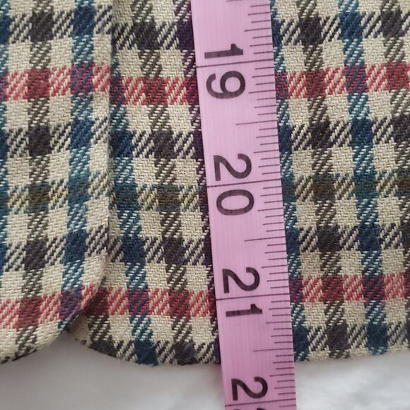 Vintage Plaid Button Front Skirt Size 10 - Picture 7 of 8